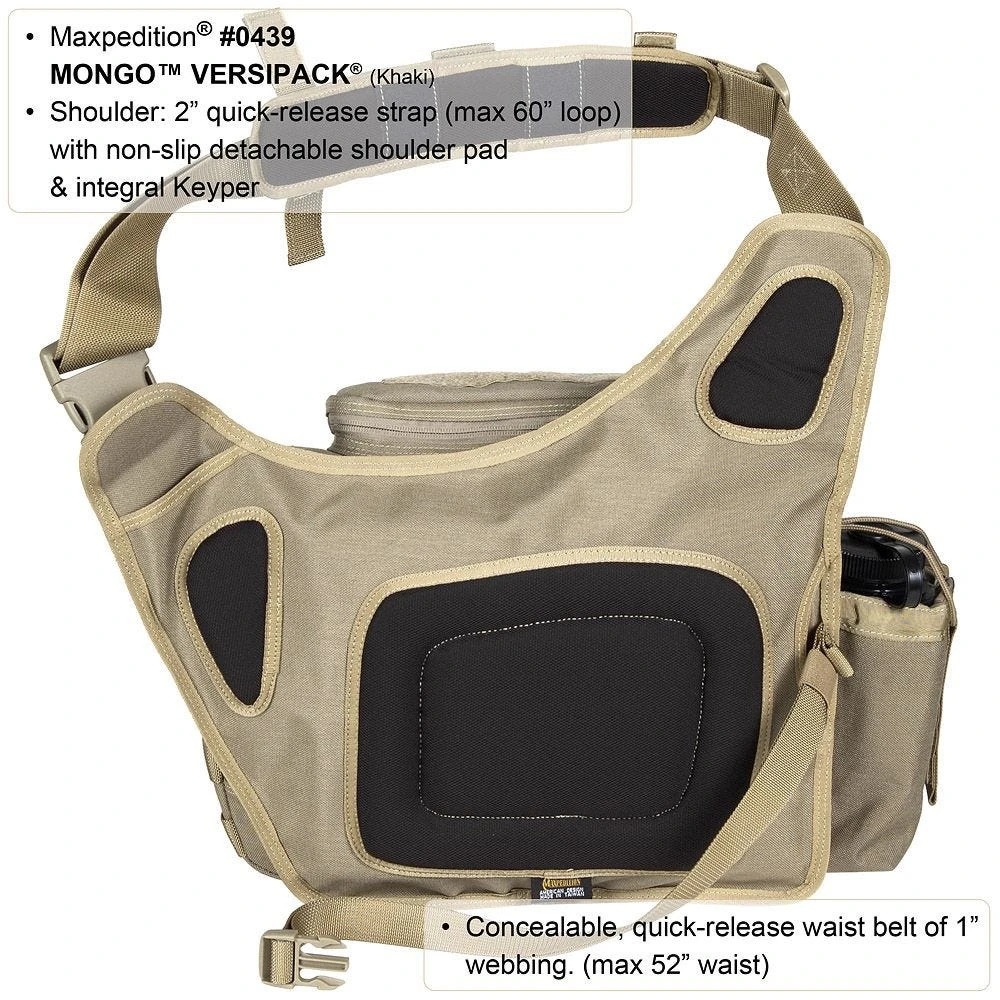 Maxpedition Mongo Versipack Black 2 Maxpedition Mongo Versipack Black - Image 2