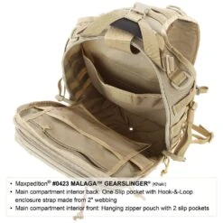 Maxpedition Malaga Gearslinger Black -HIGHLANDER Sales Store maxpedition malaga gearslinger 0423K 6 2